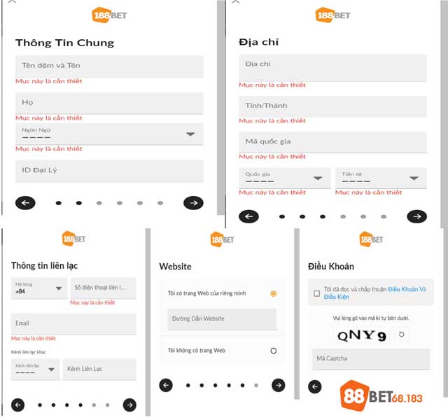 Đại Lý 88Bet - Kiếm Tiền Online Siêu Dễ Với Hoa Hồng Lên Tới 48% 4 Nhập đúng các thông tin được theo yêu cầu